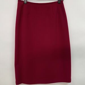 Le Suit Women's Skirt 6 Petite Pink Boysenberry Lined Straight Pencil